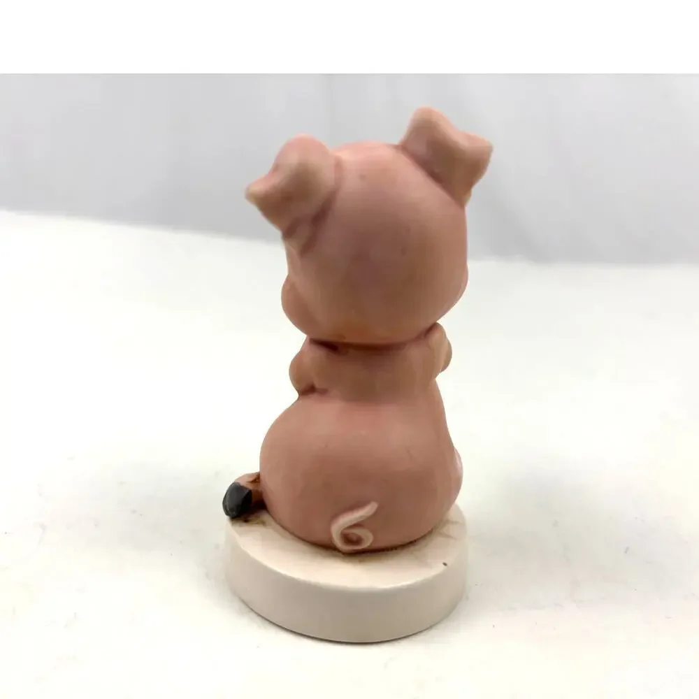VTG Norcrest Think Thin Pig Figurine‎ Porcelain Japan MCM